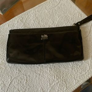 Coach clutch - black patent leather